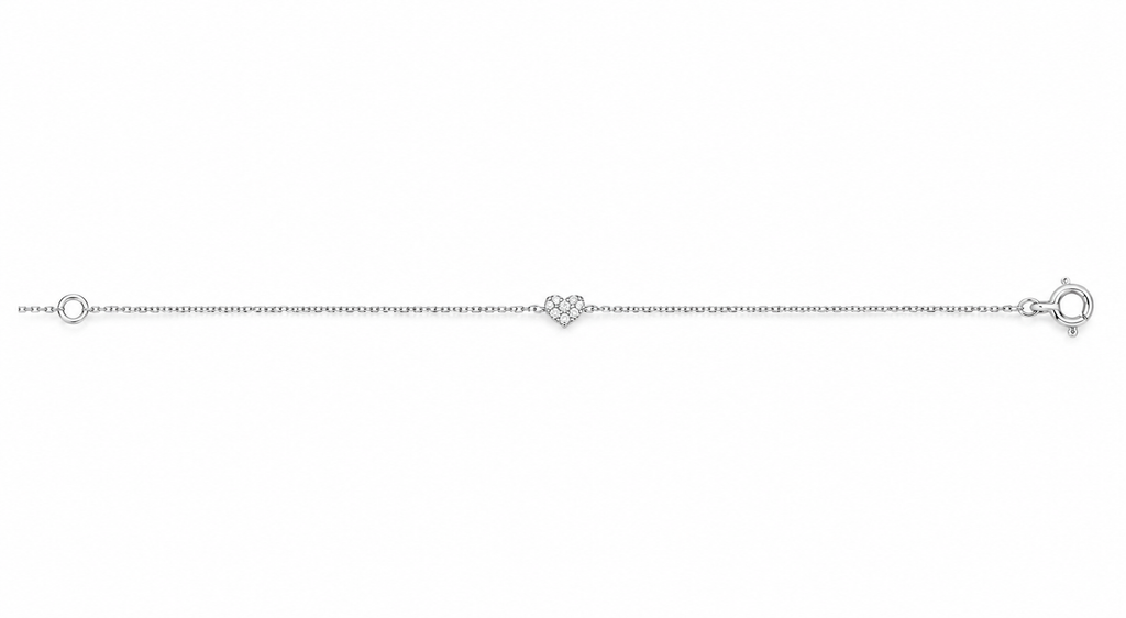 Tiny Diamond Heart Bracelet
