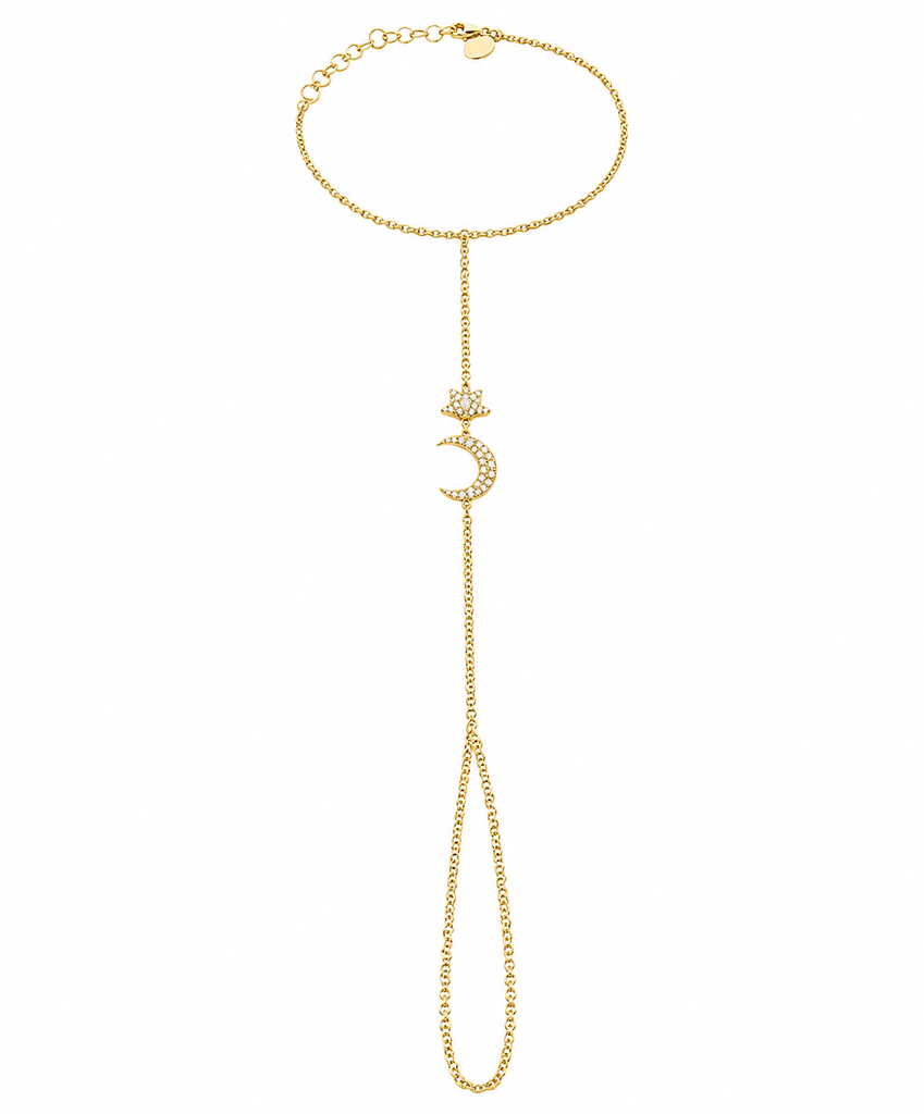 Ring Gold Diamond Moon Bracelet