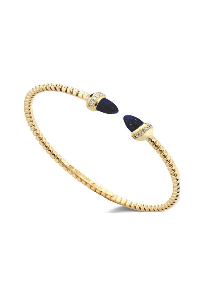 Gold Sapphire Spike Bracelet By Tessitore