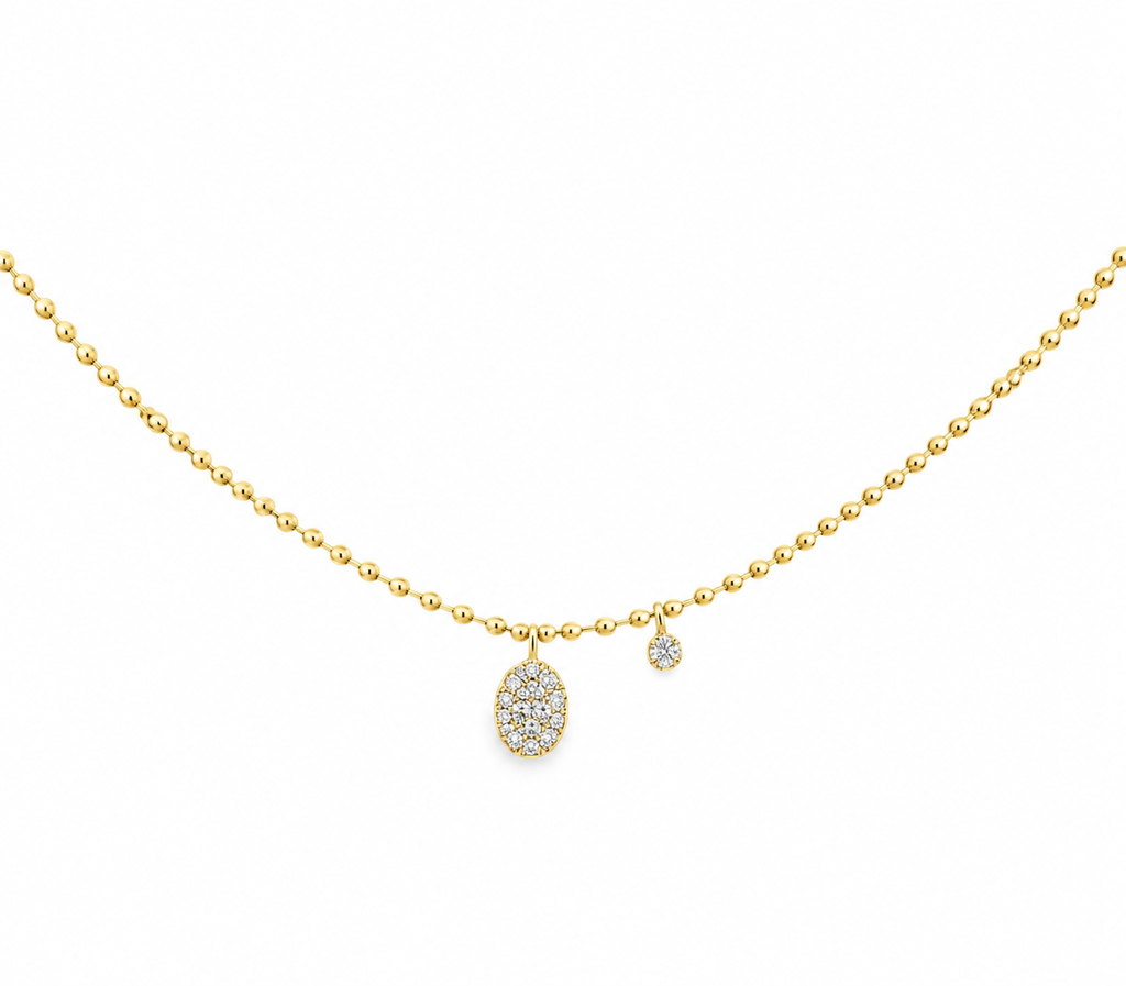 Vela Diamond Drop Necklace