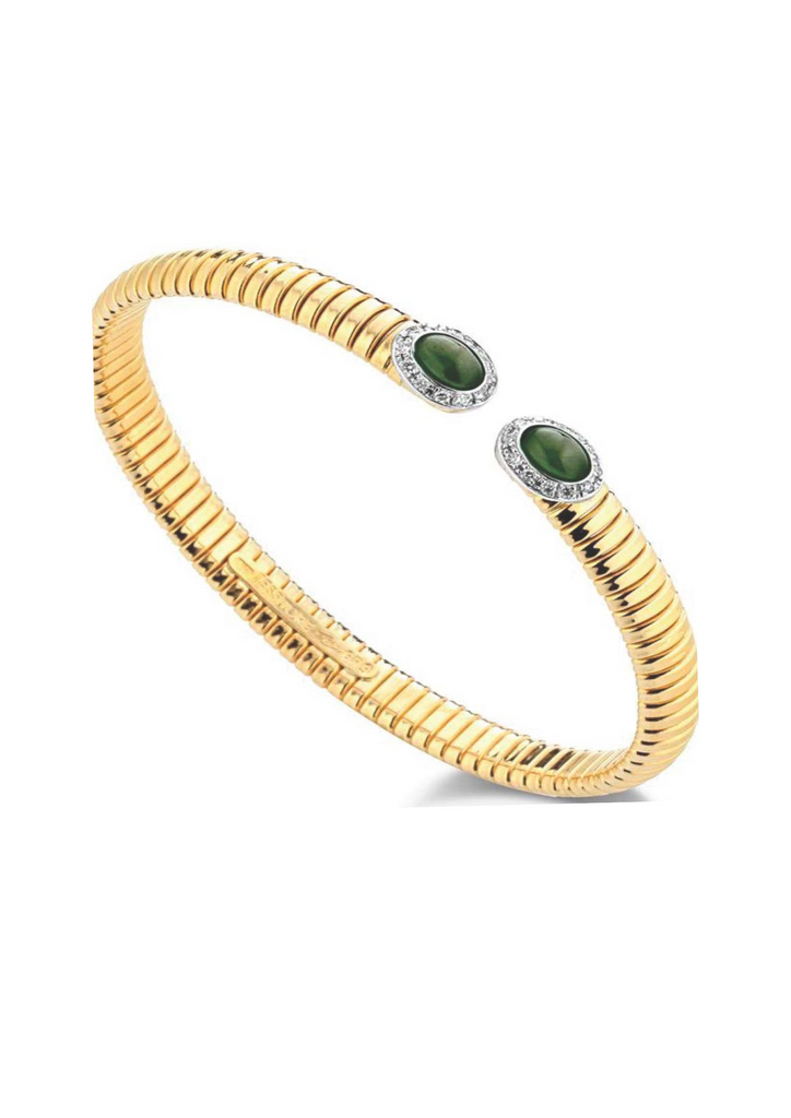 Gold Emerald Bracelet By Tessitore