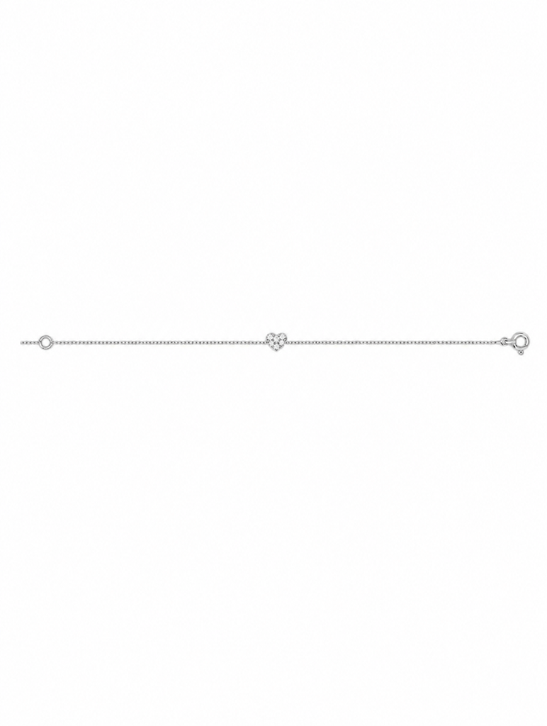 Tiny Diamond Heart Bracelet