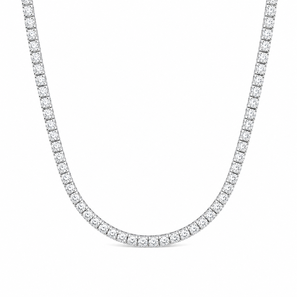 Diamond White Tennis Necklace