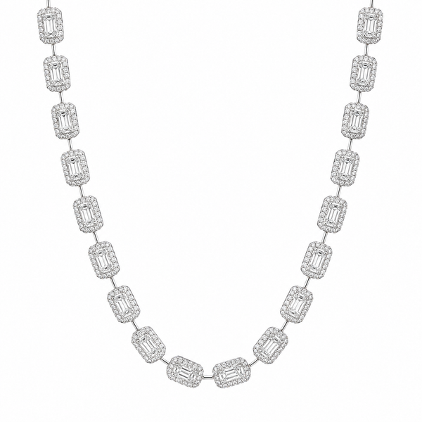 Diamond White Gold Necklace By Liviluxe
