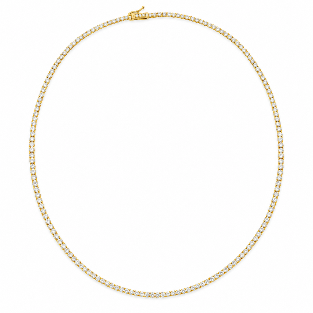 Sunny Gold Tennis Necklace by Liviluxe