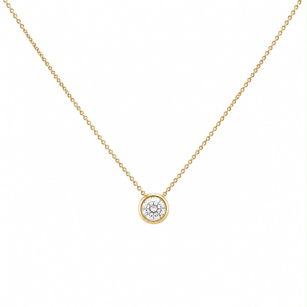 Shiny Circle Necklace By Liviluxe Lab Diamonds