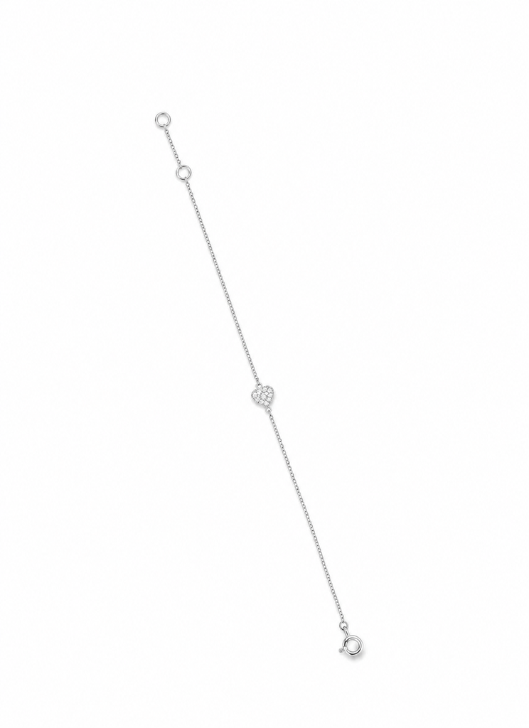 Tiny Diamond Heart Bracelet
