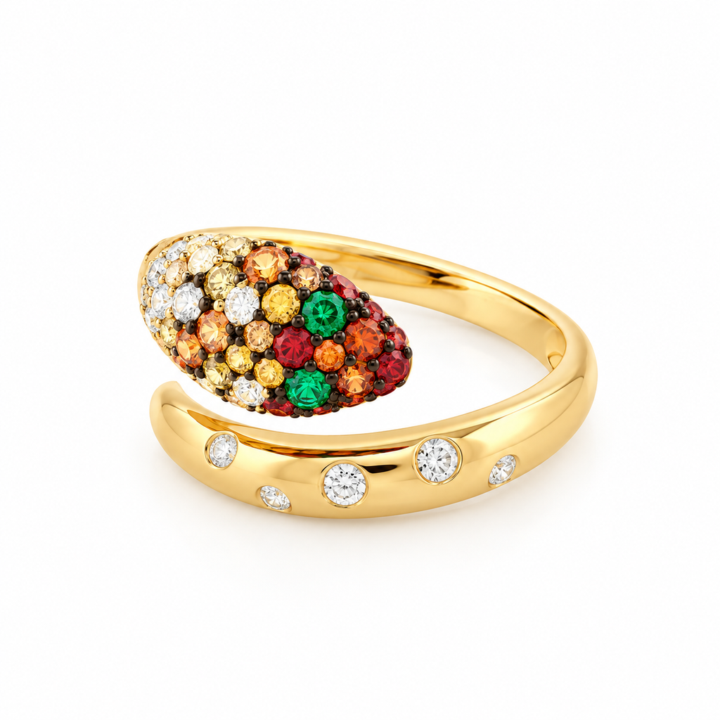 Elora Snake Ring By Liviluxe