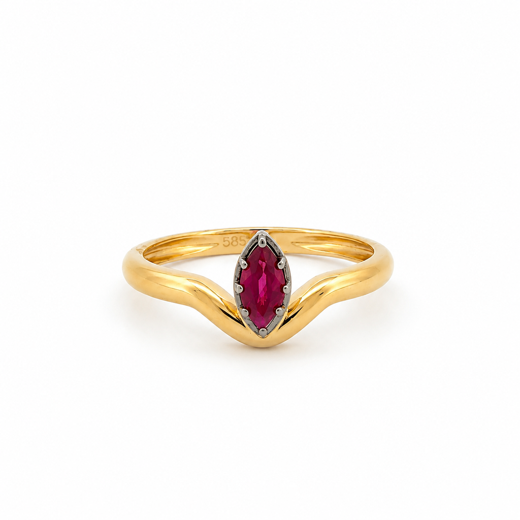 Ruby Gold Ring By Liviluxe