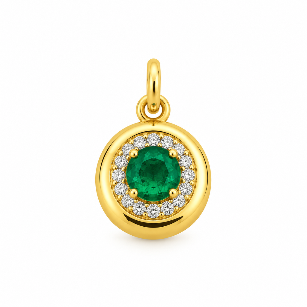 Eileen Emerald Pendant By Liviluxe