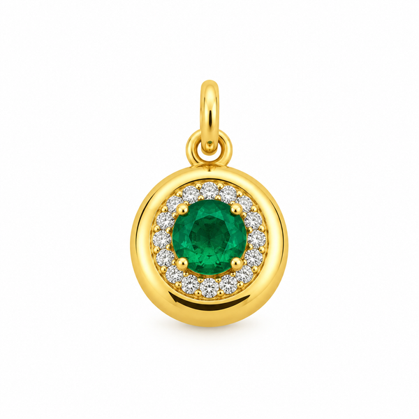 Eileen Emerald Pendant By Liviluxe