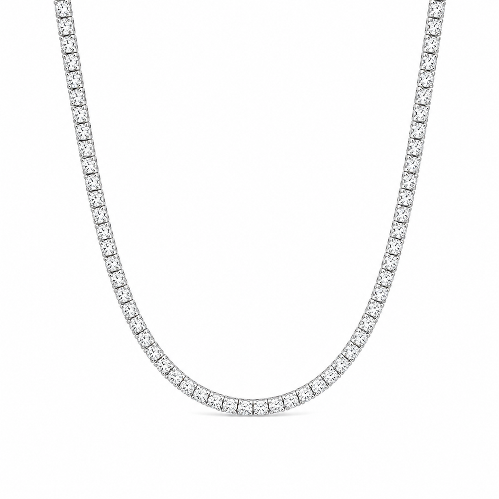 Diamond White Tennis Necklace