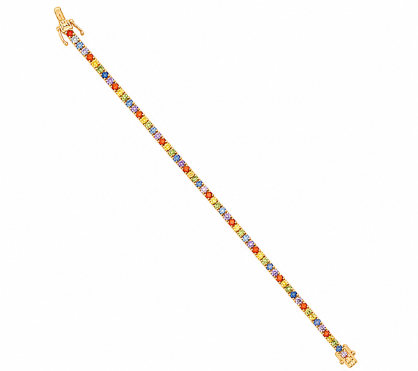 Rainbow Radiance Tennis Bracelet By Gioielli Di Valenza
