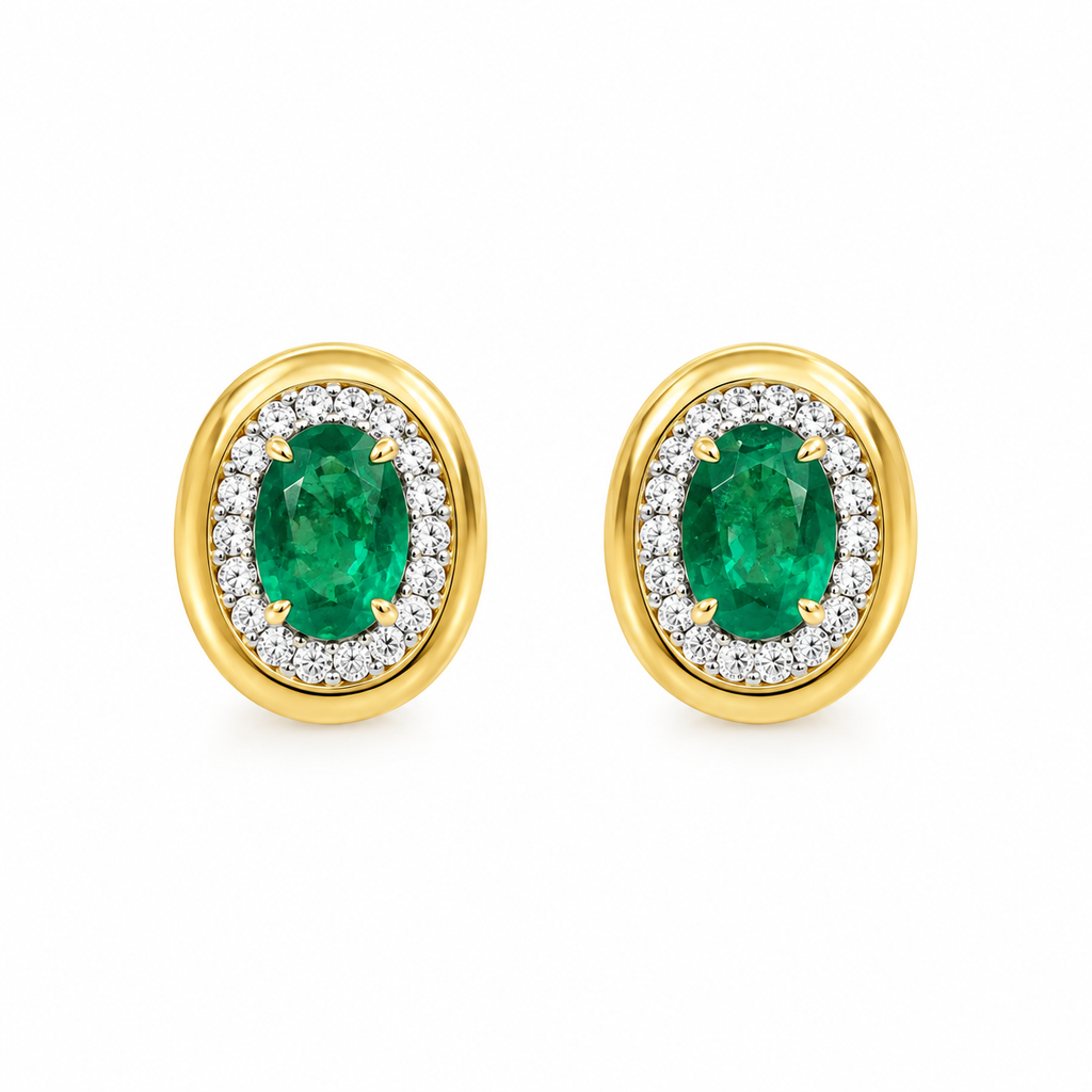 Sophia Emerald Earrings By Liviluxe