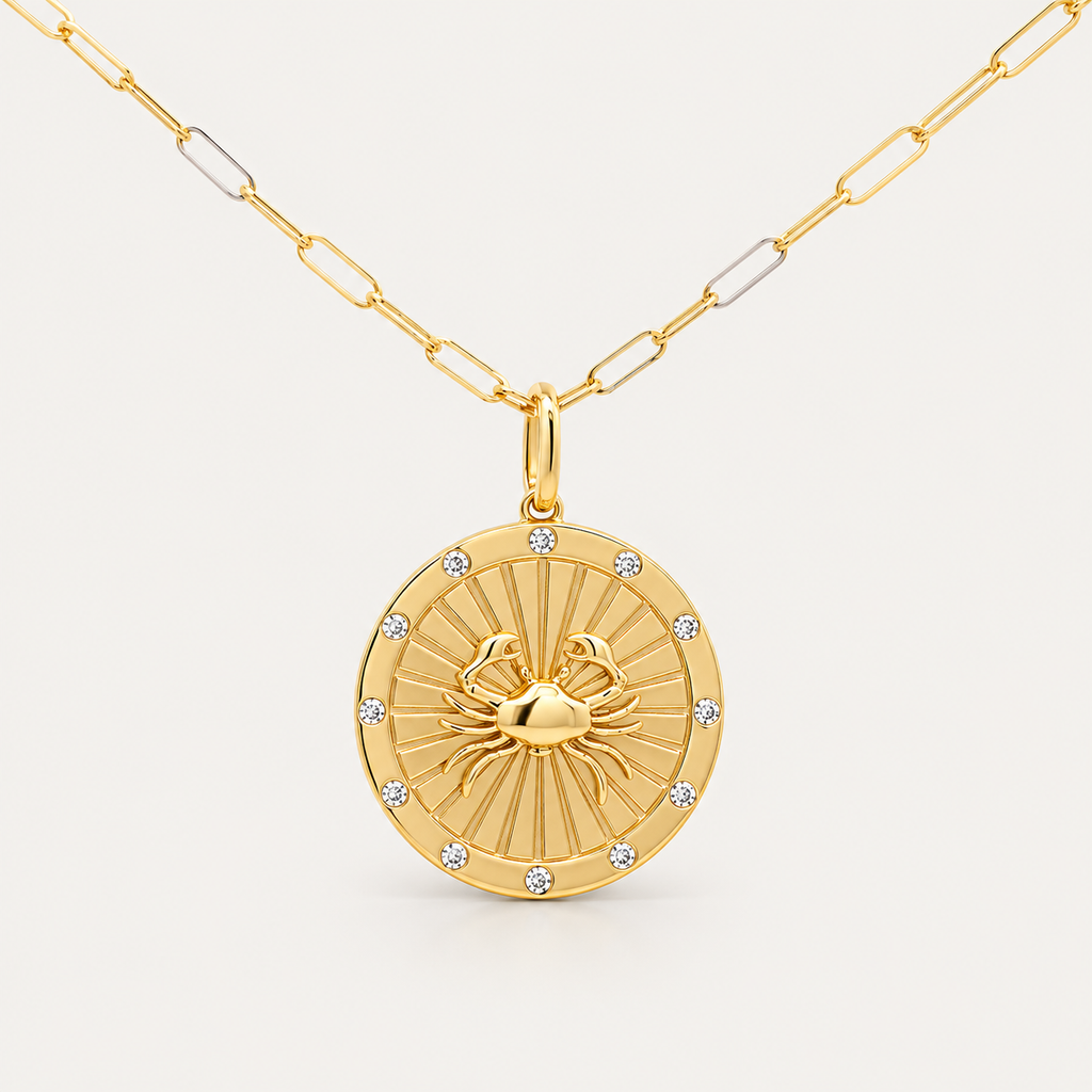 The Cancer Zodiac Medallion Necklace