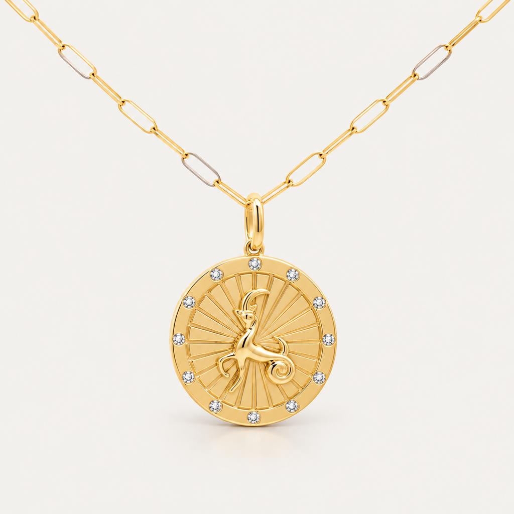 The Capricorn Zodiac Medallion Necklace