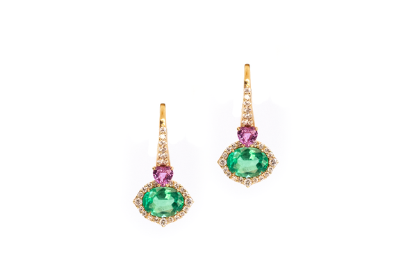 Jeda Emerald Drop Earrings