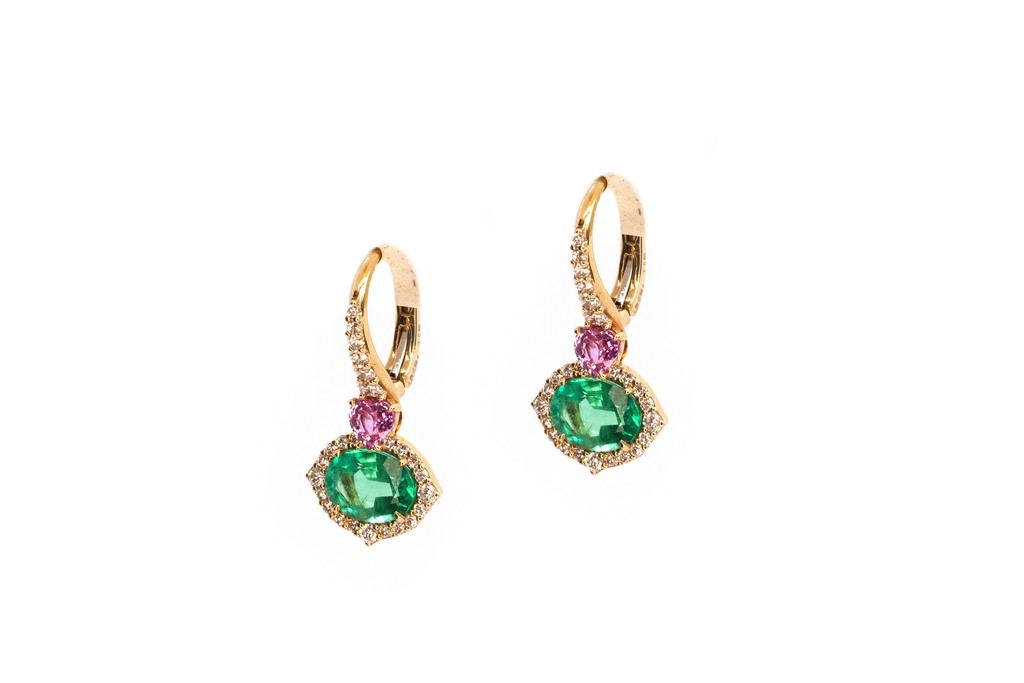 Jeda Emerald Drop Earrings By Crivelli