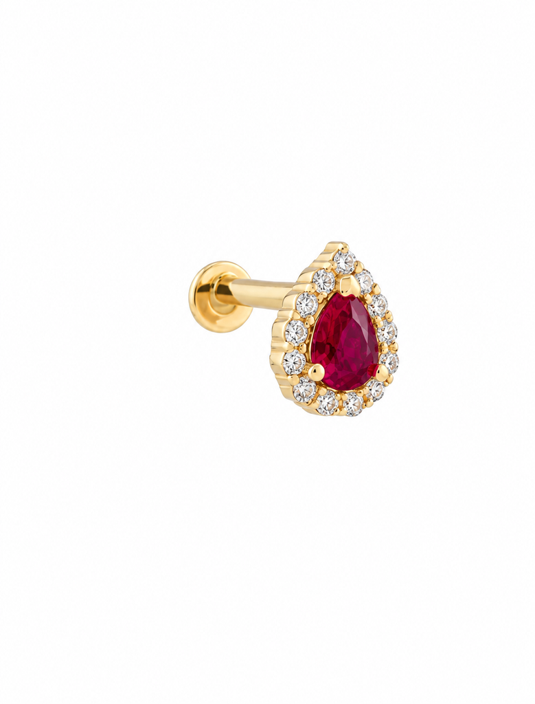 Florence Ruby Gold Piercing