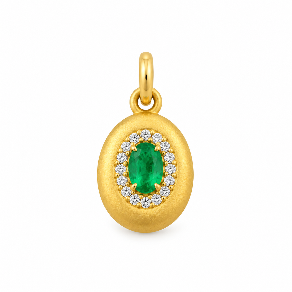 Legacy Gold Emerald Pendant By Liviluxe