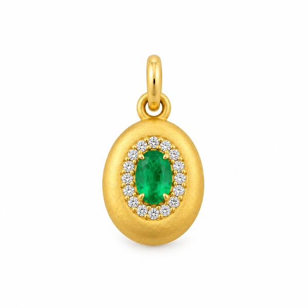 Legacy Gold Emerald Pendant By Liviluxe