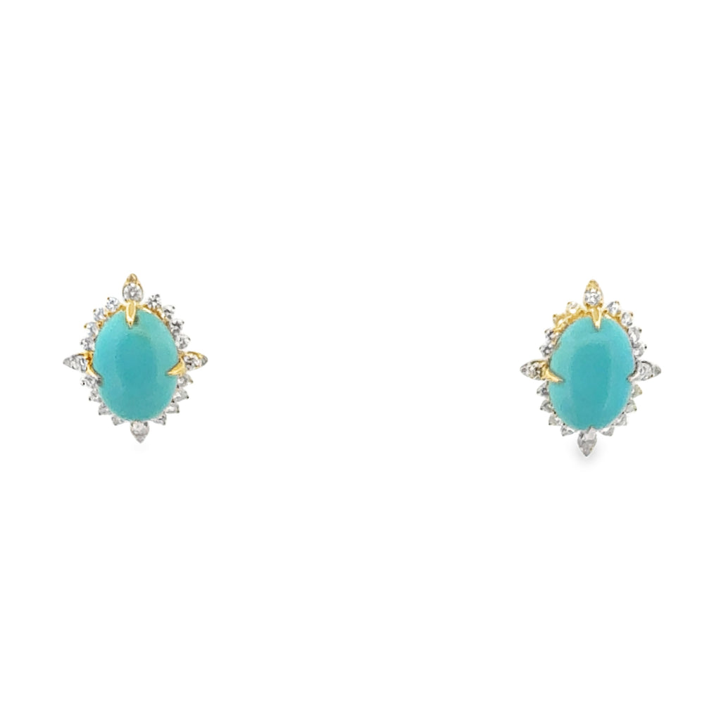 Turquoise Diamond Earrings