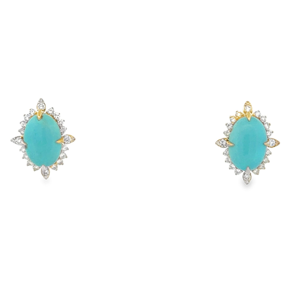 Turquoise Diamond Earrings
