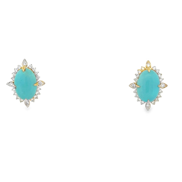 Turquoise Diamond Earrings
