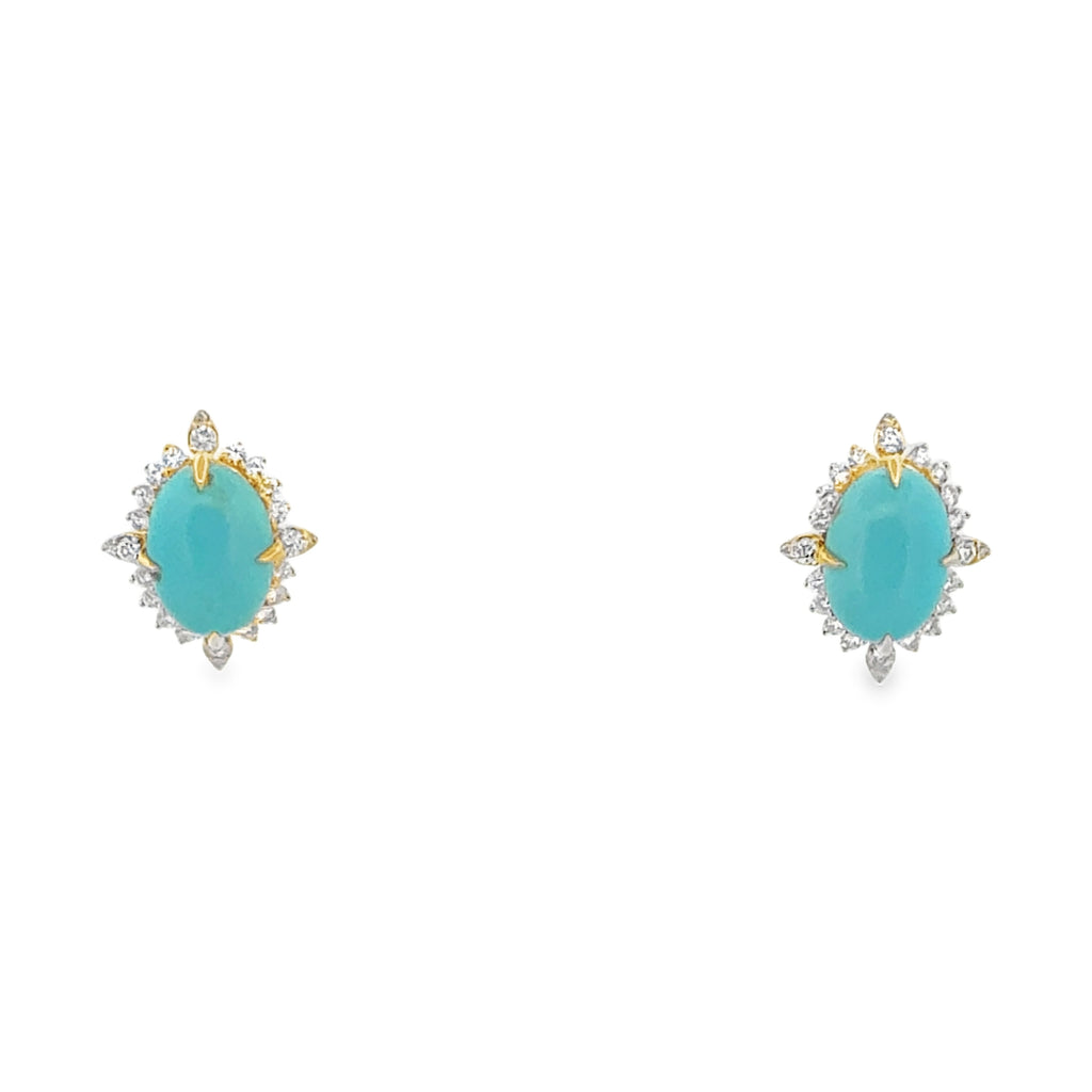 Turquoise Diamond Earrings