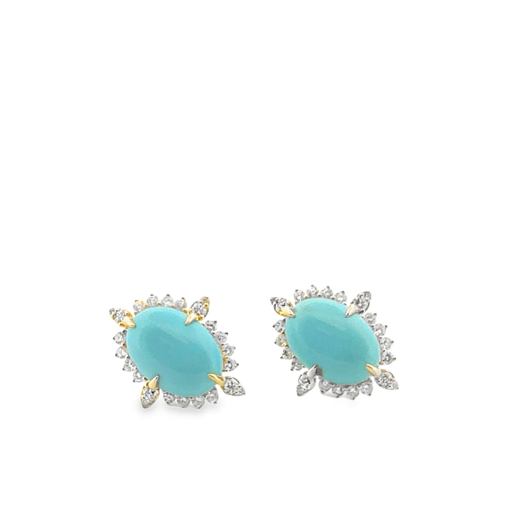 Turquoise Diamond Earrings