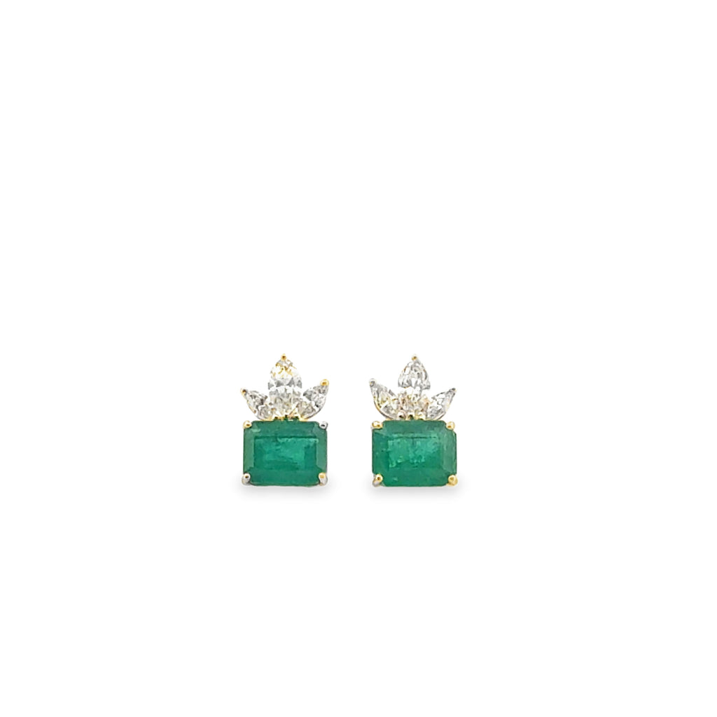 Emerald Diamond Stunning Earrings