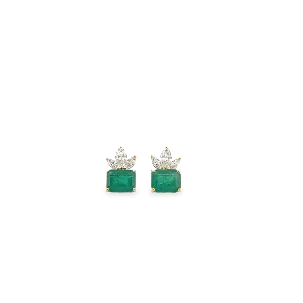 Emerald Diamond Stunning Earrings