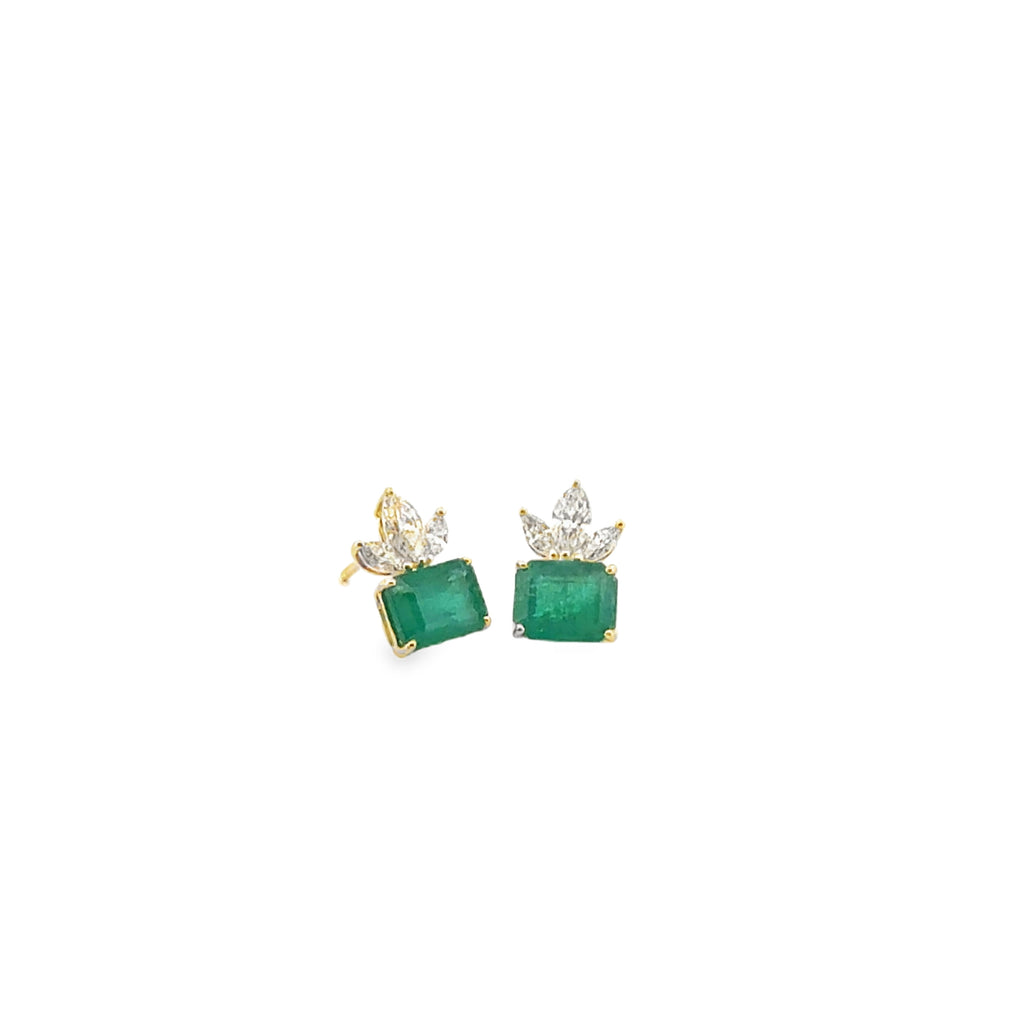 Emerald Diamond Stunning Earrings