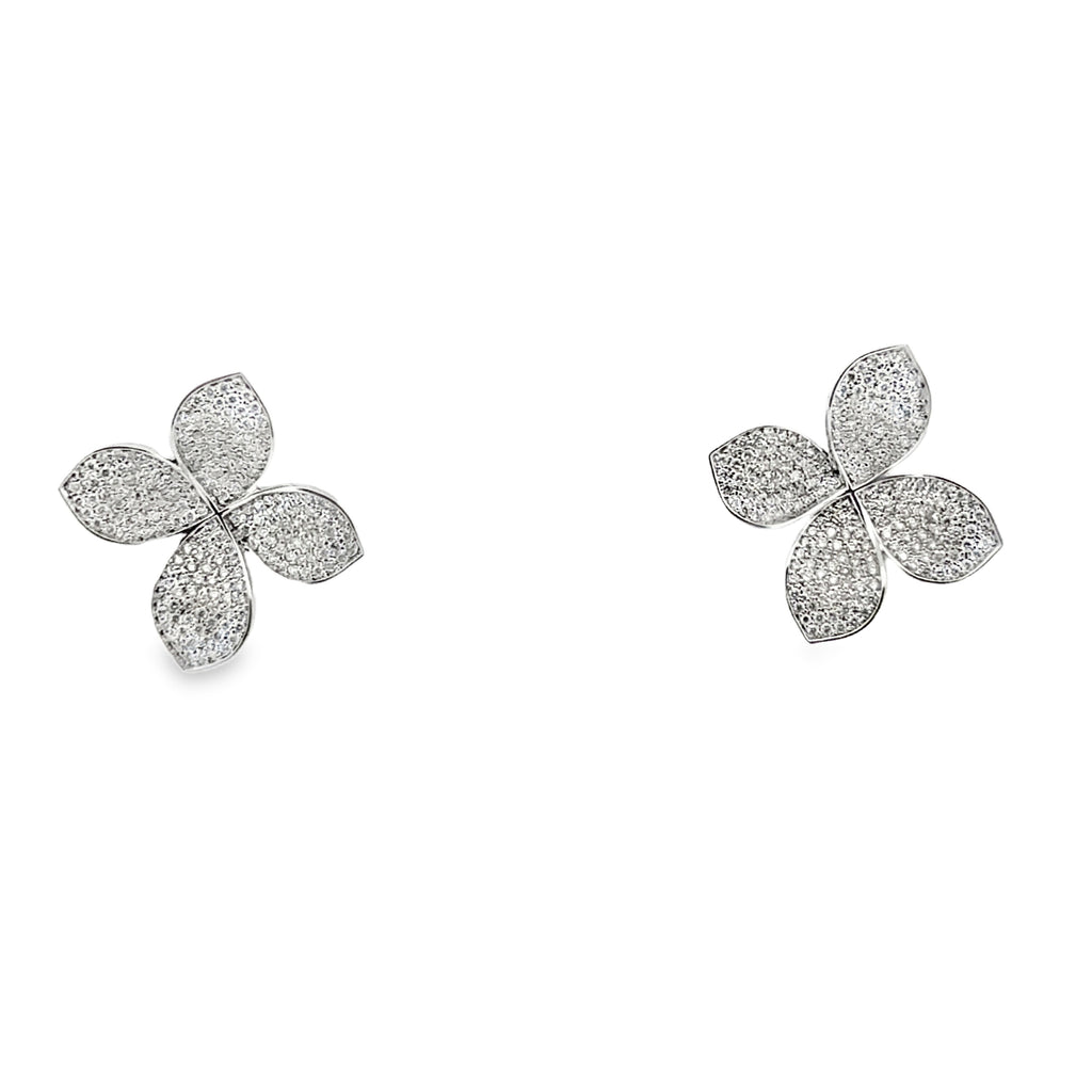 Diamond Flower Earrings