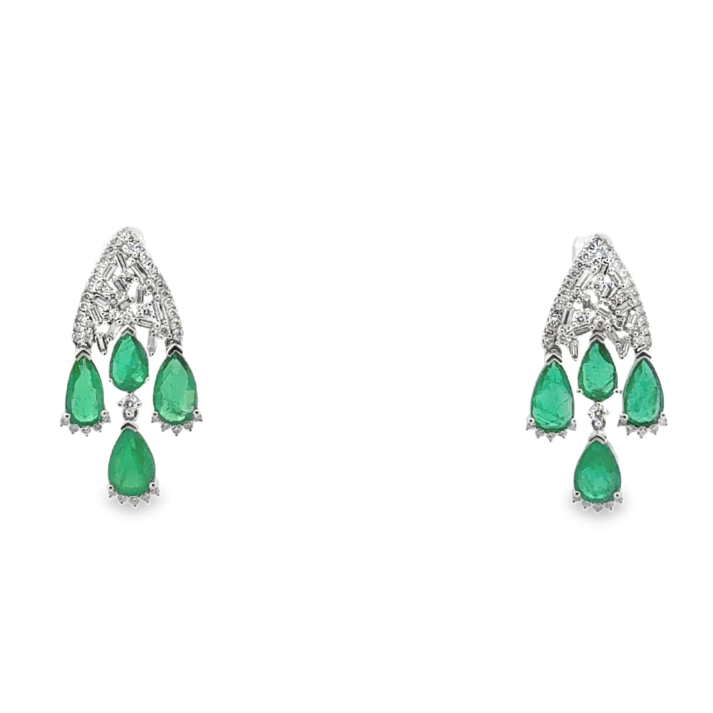 Chandelier Emerald Earrings