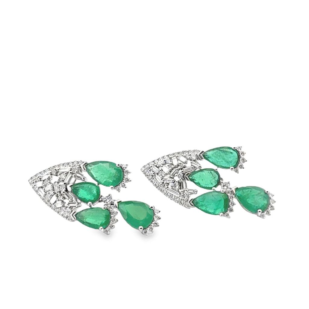Chandelier Emerald Earrings
