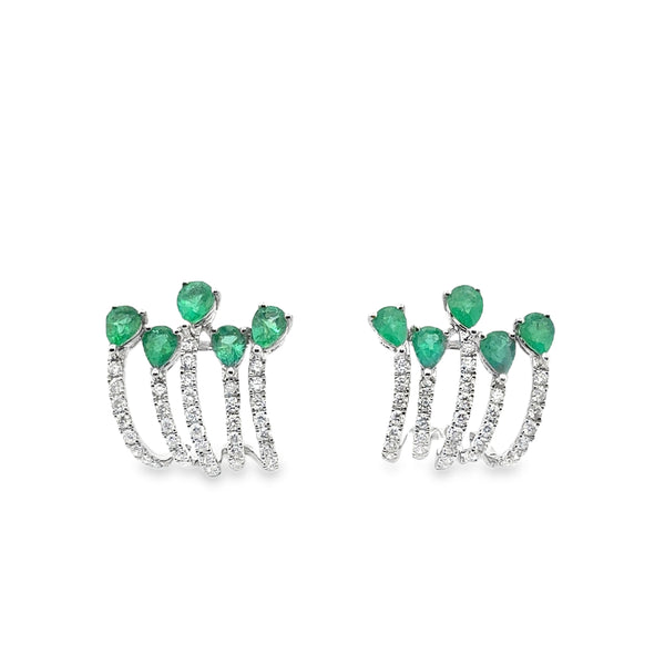 Just Diva Emeralds Earrings By Liviluxe
