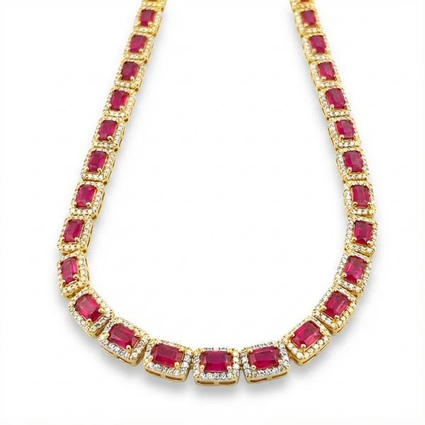 Ruby Stunning Gold Choker