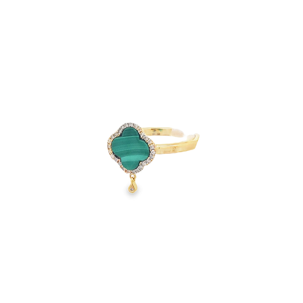 Malachite Flower Ring