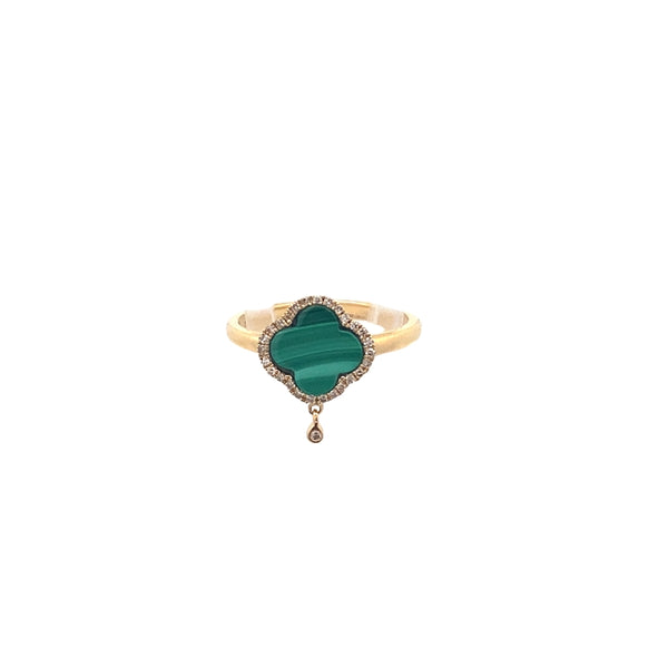 Malachite Flower Ring