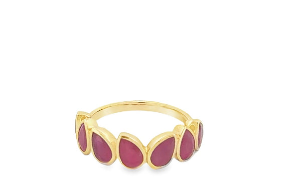 Ruby Oval Gold Ring