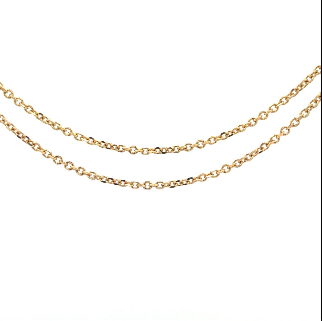 Long Gold Link Chain Necklace