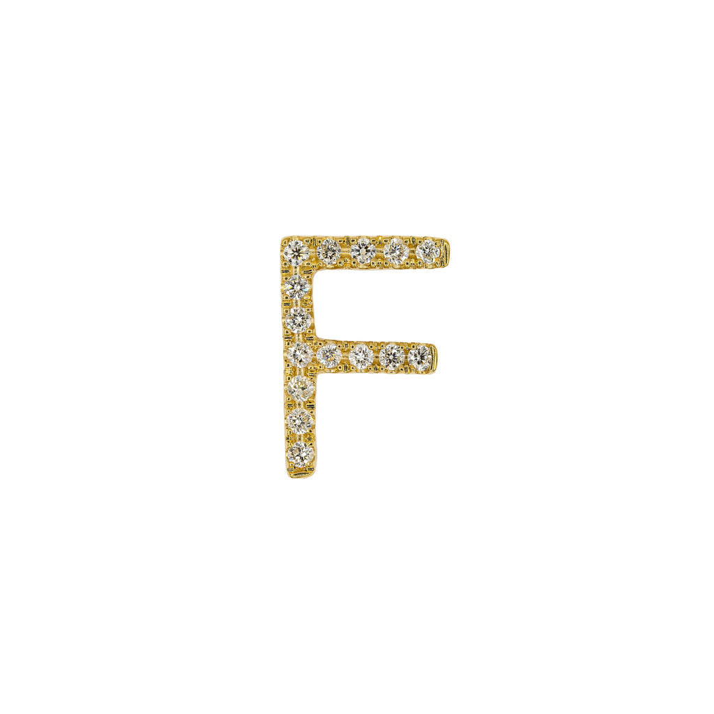 Diamond "F" Initial Pendant