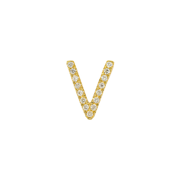 Diamond "V" Initial Charm