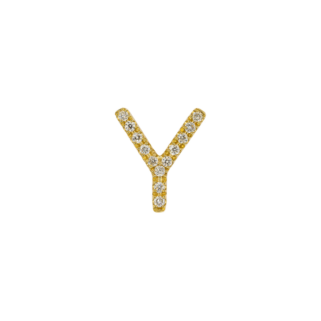 Diamond "Y" Initial Pendant