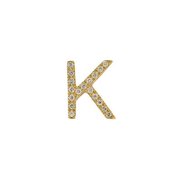 Diamond "K" Initial Charm