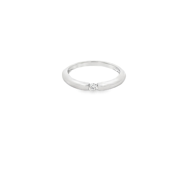 White Gold Single Diamond Ring By Gioielli Di Valenza