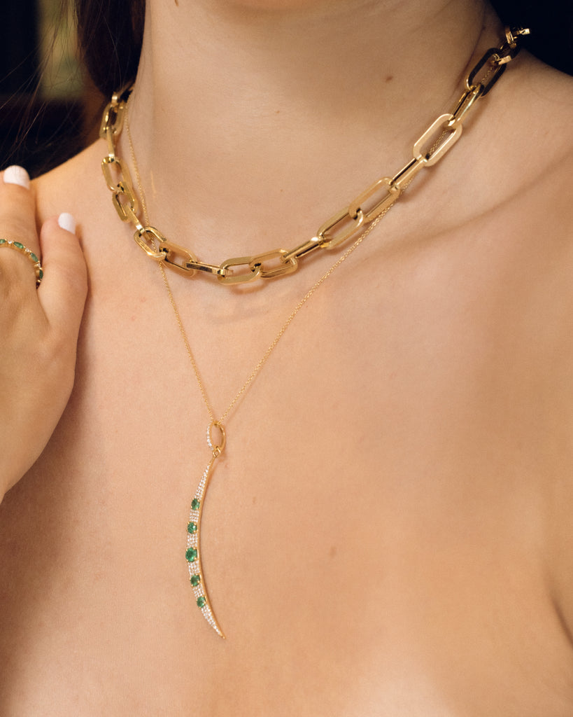 Serene Link Paperclip Necklace