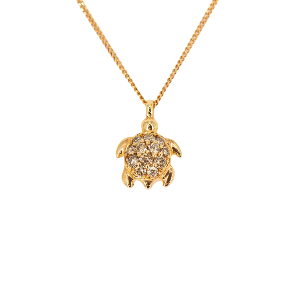 Tartarughina Diamond Pendant Necklace By Crivelli