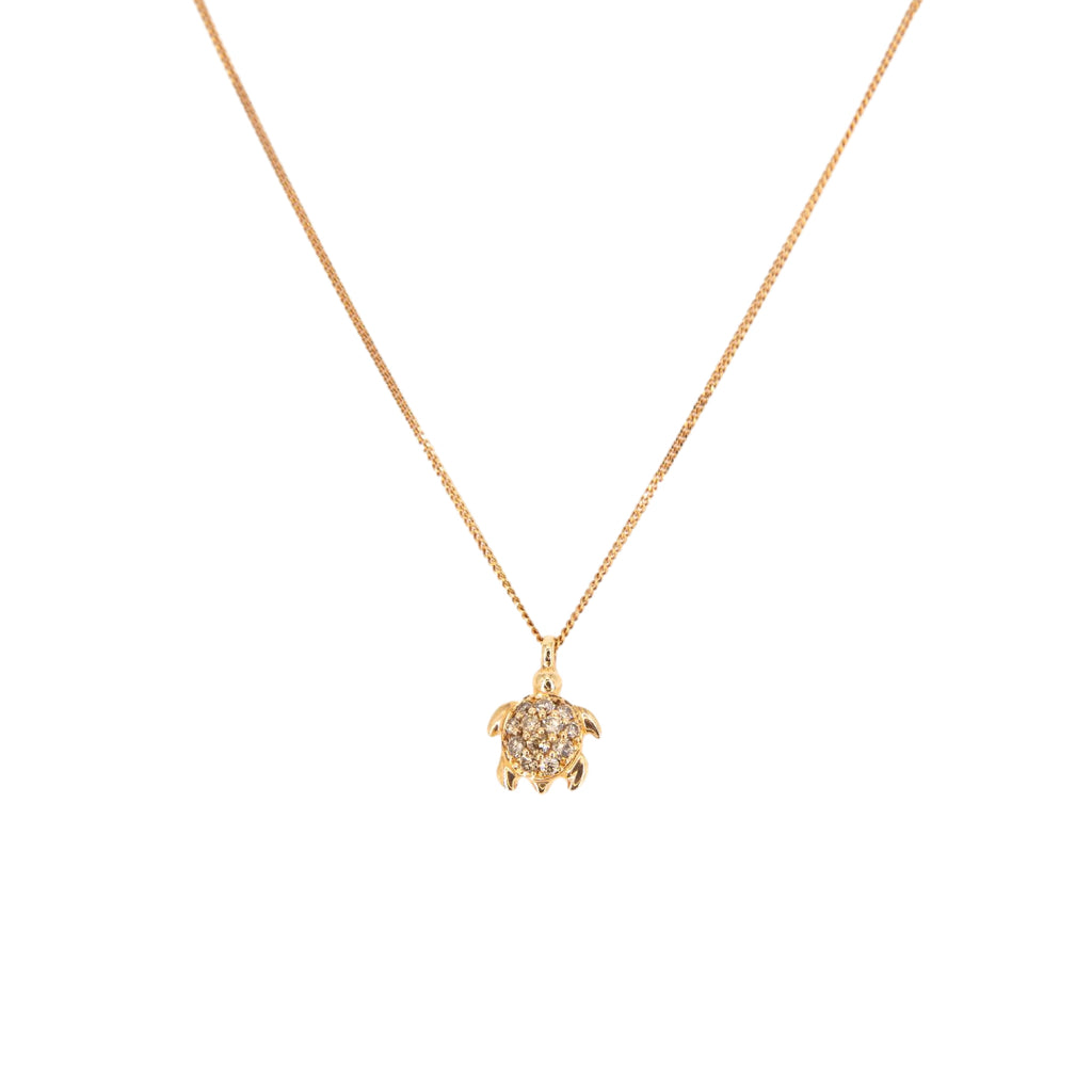 Tartarughina Diamond Pendant Necklace By Crivelli